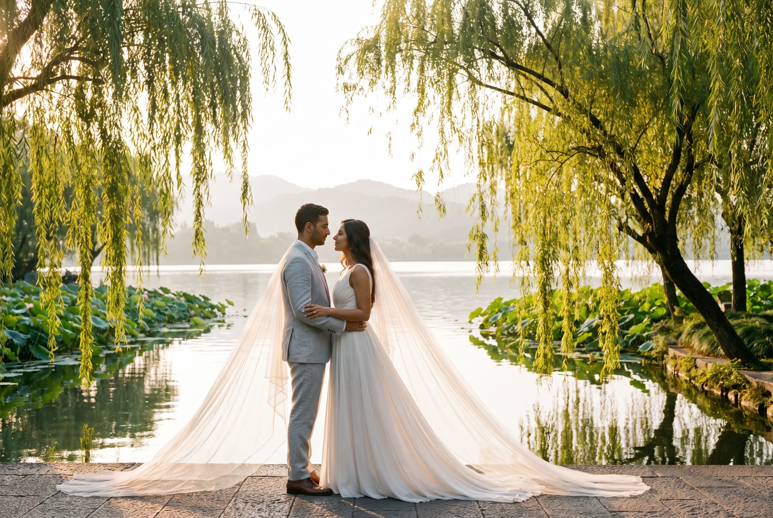 China wedding portrait — westlake