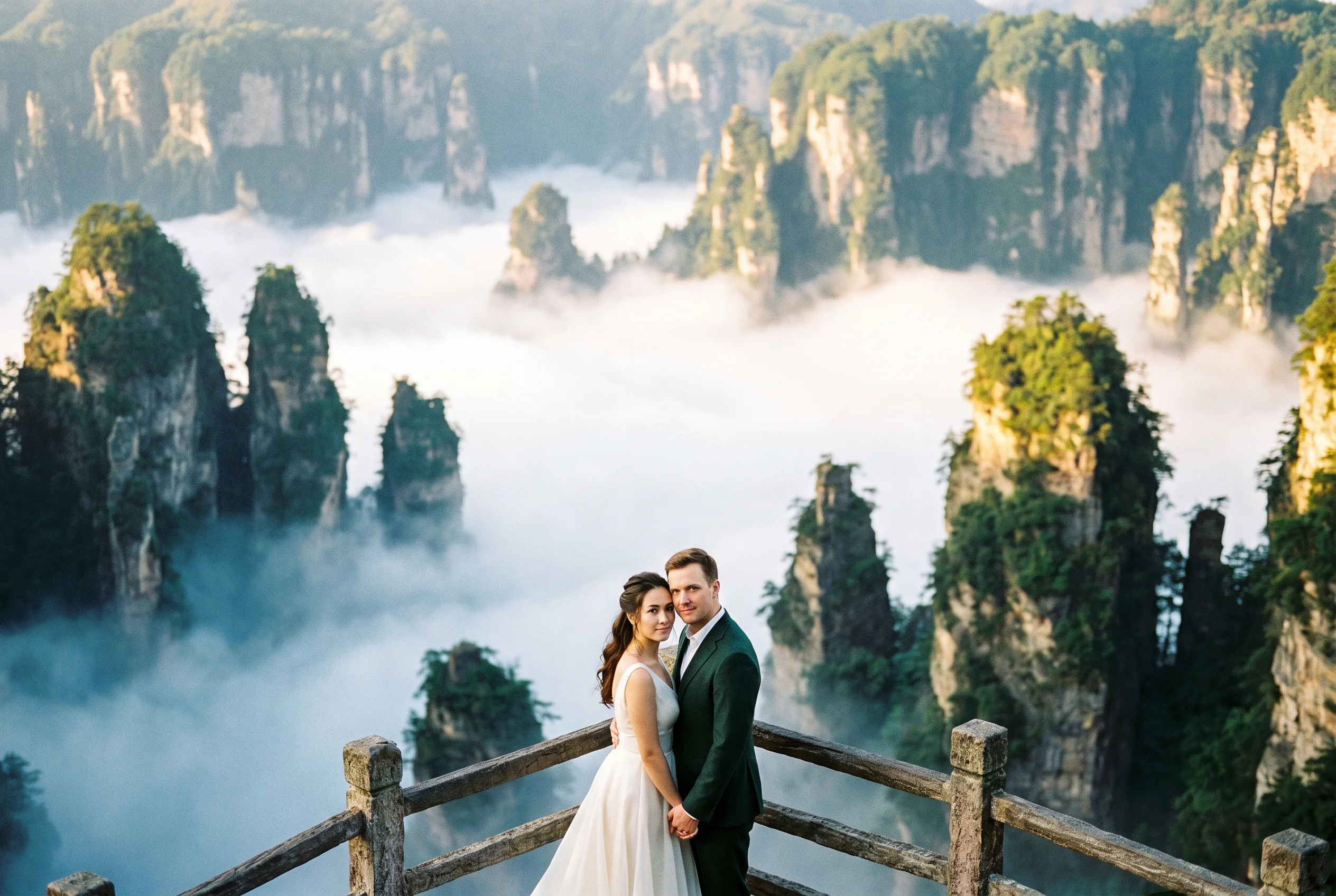China wedding portrait — zhangjiajie