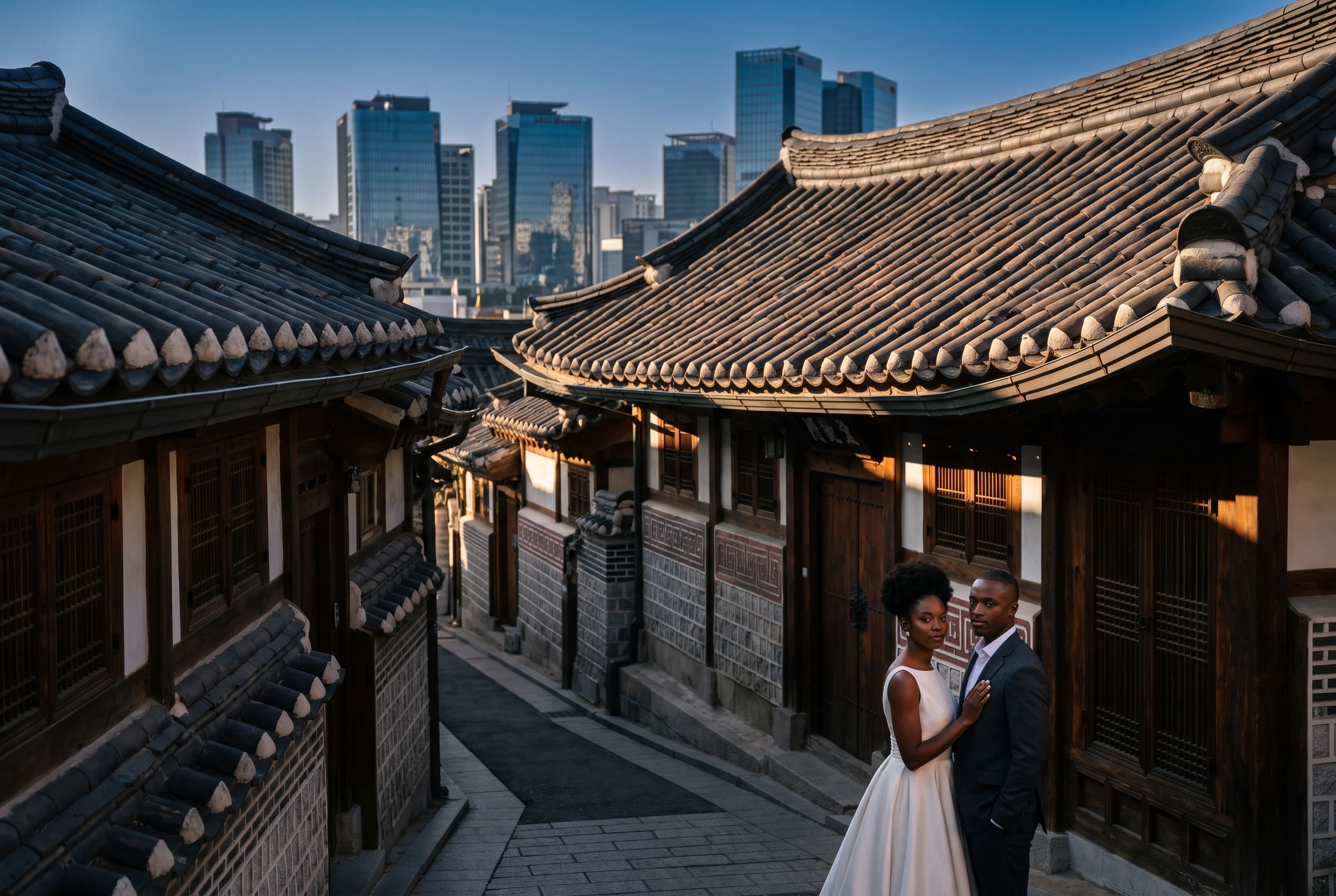 The Stillness Between the Neon: A Korea Wedding Photography Guide