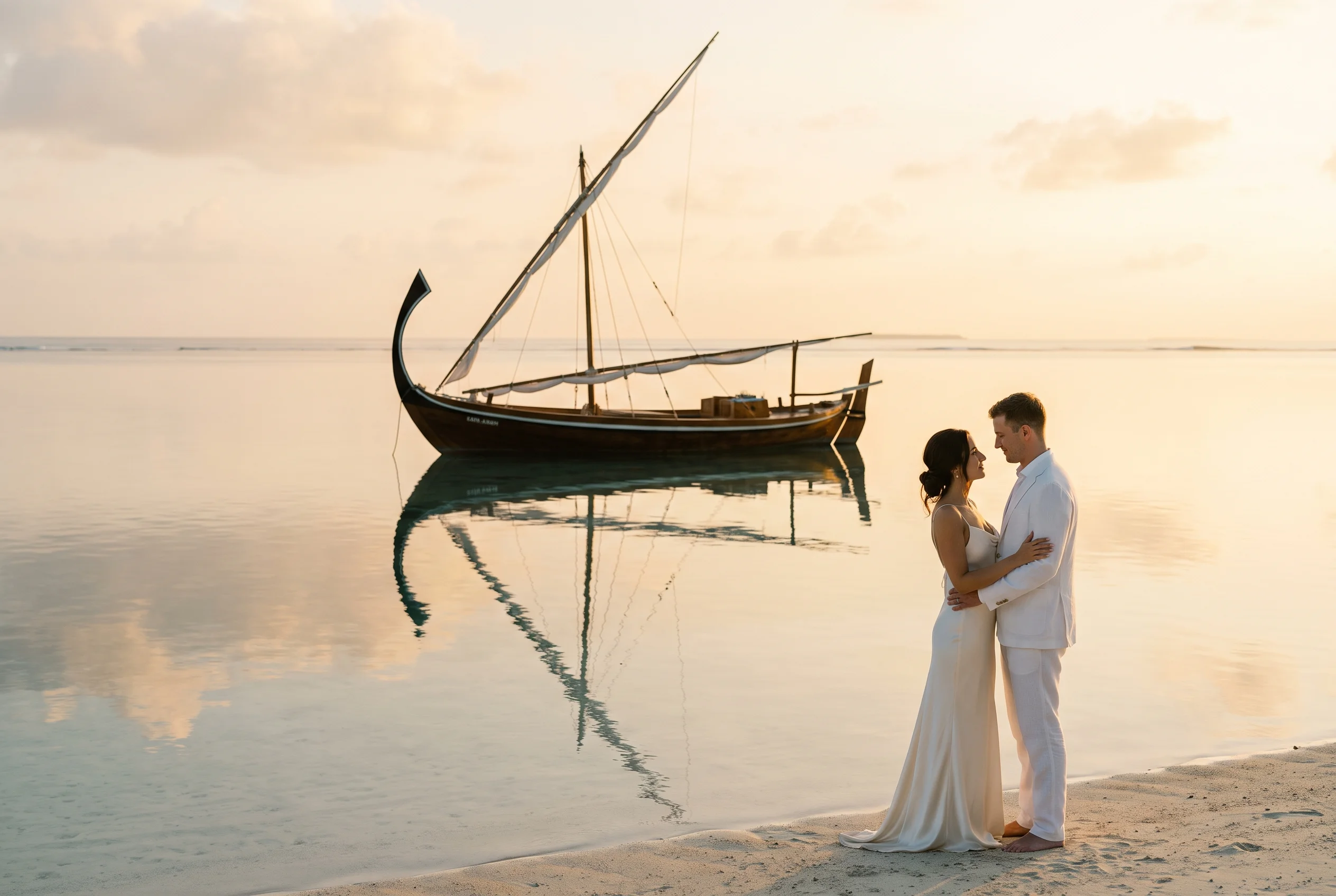 Maldives wedding portrait — dhoni