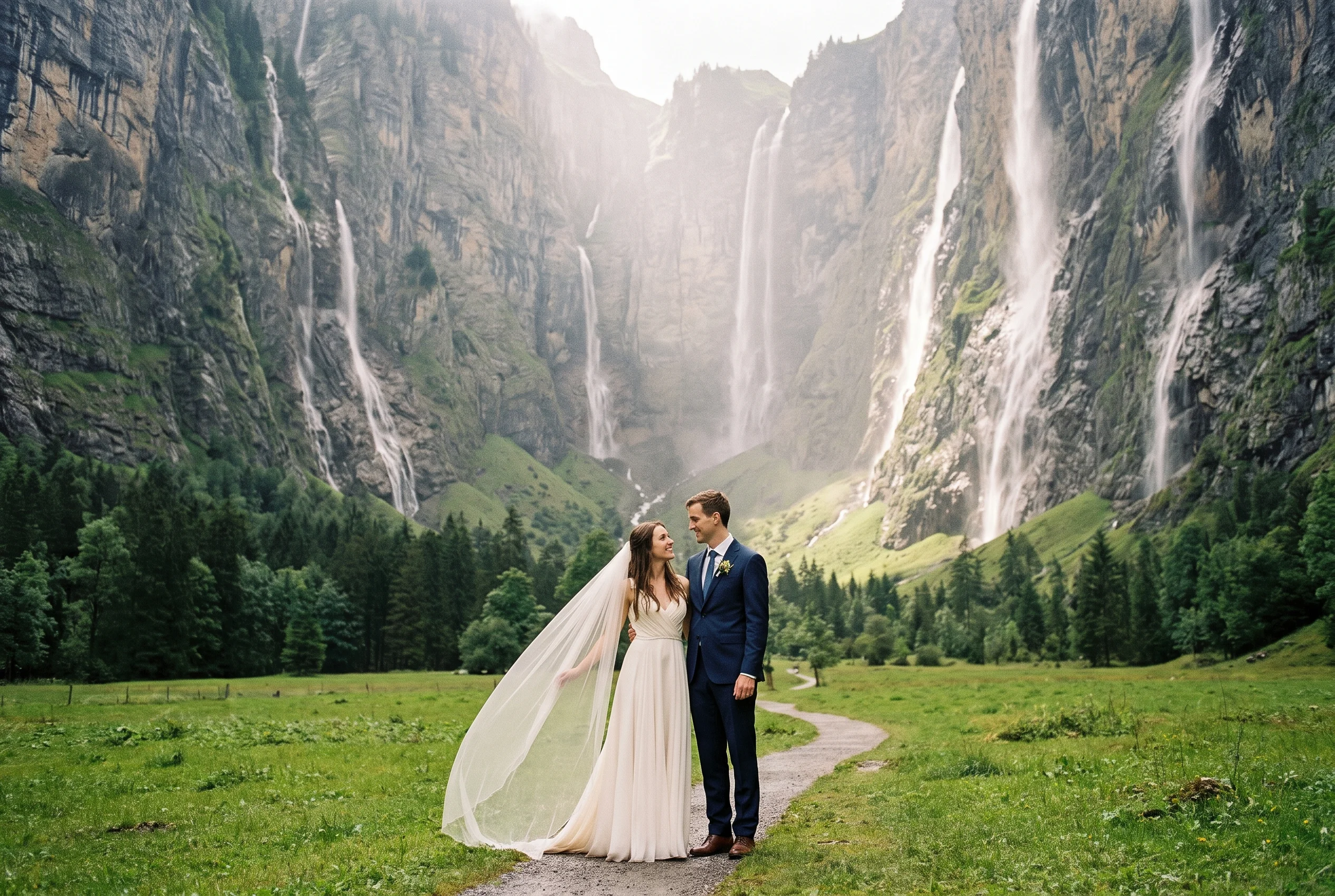 Switzerland wedding portrait — lauterbrunnen