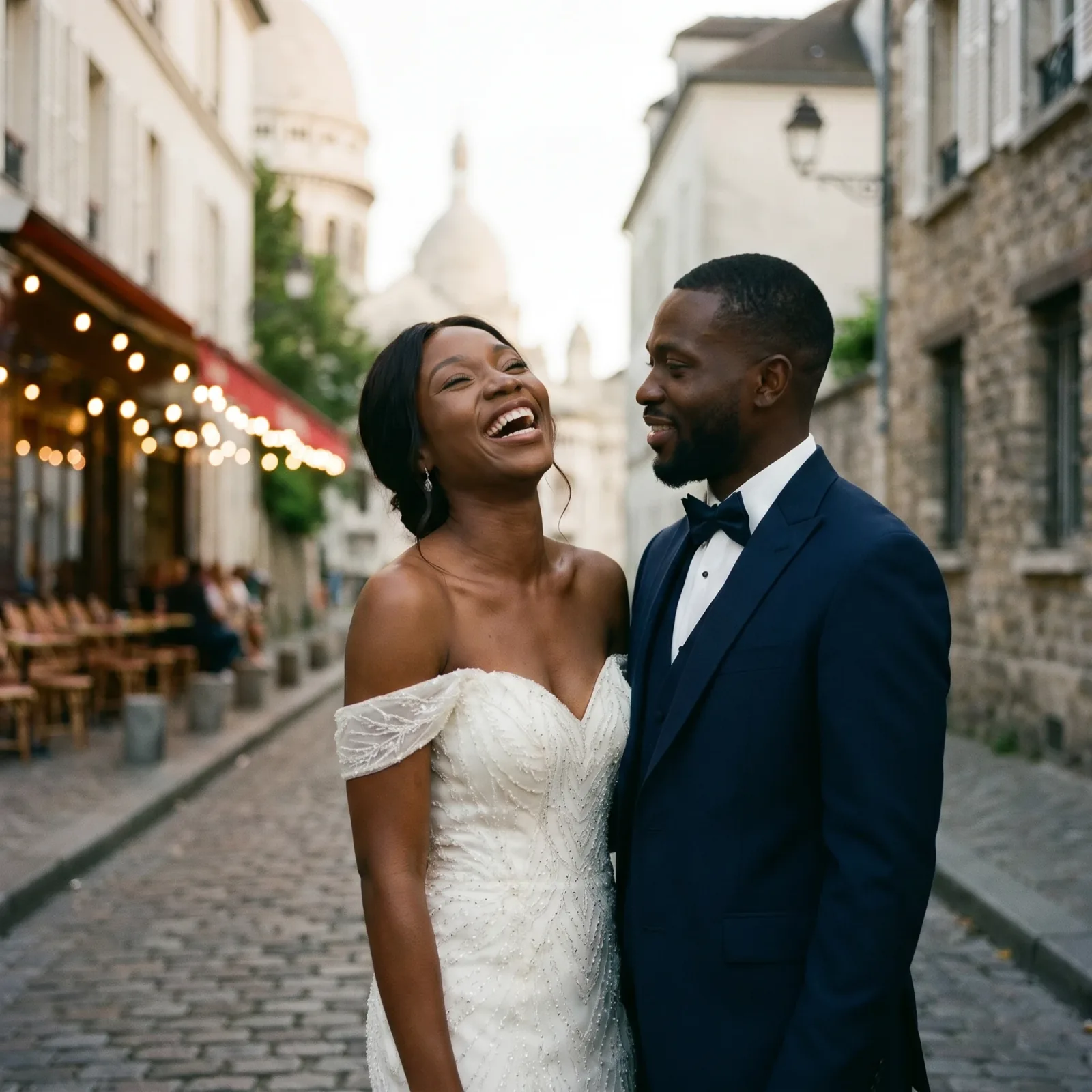 Montmartre, candid laughter