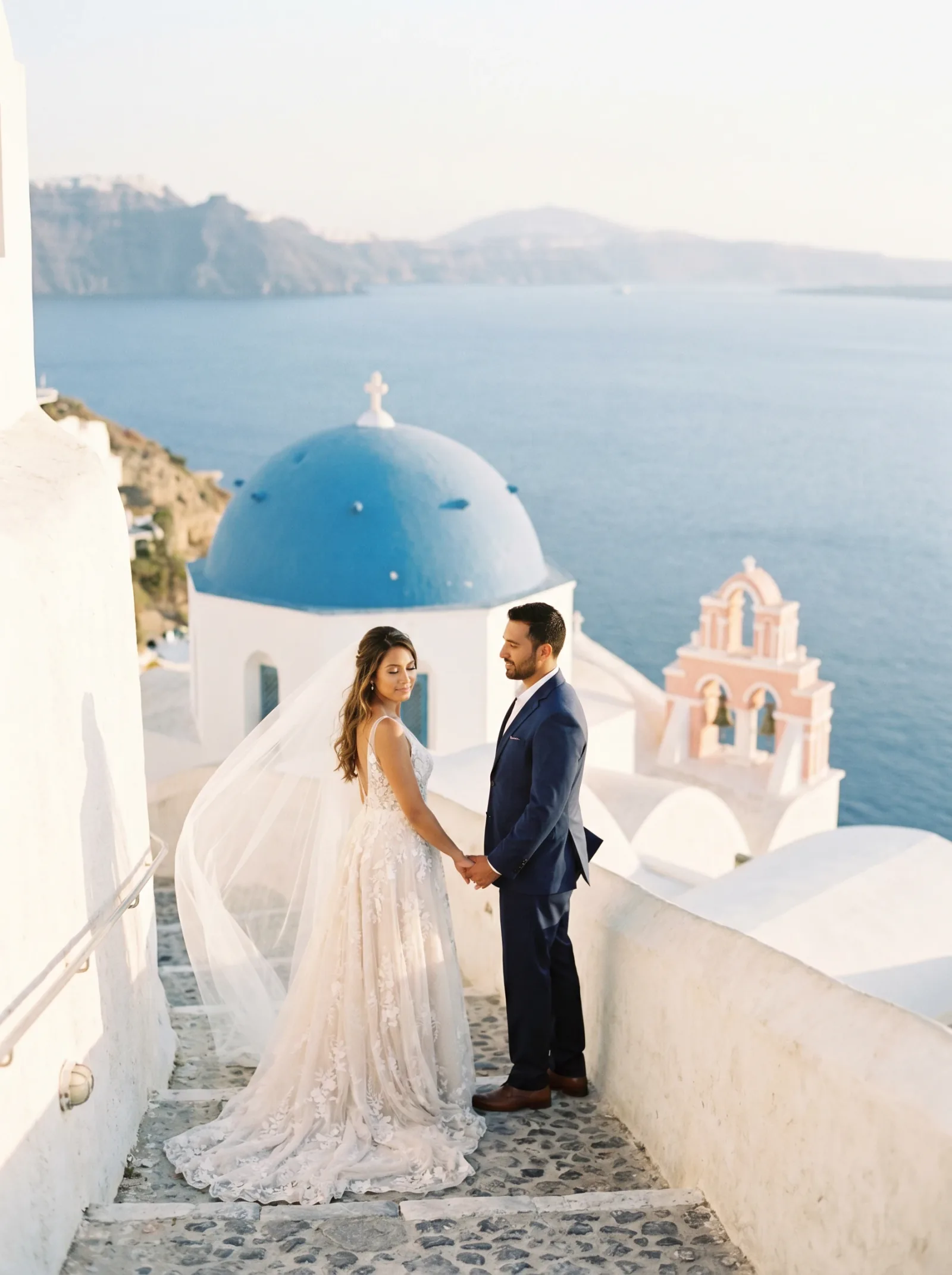 Santorini blue dome