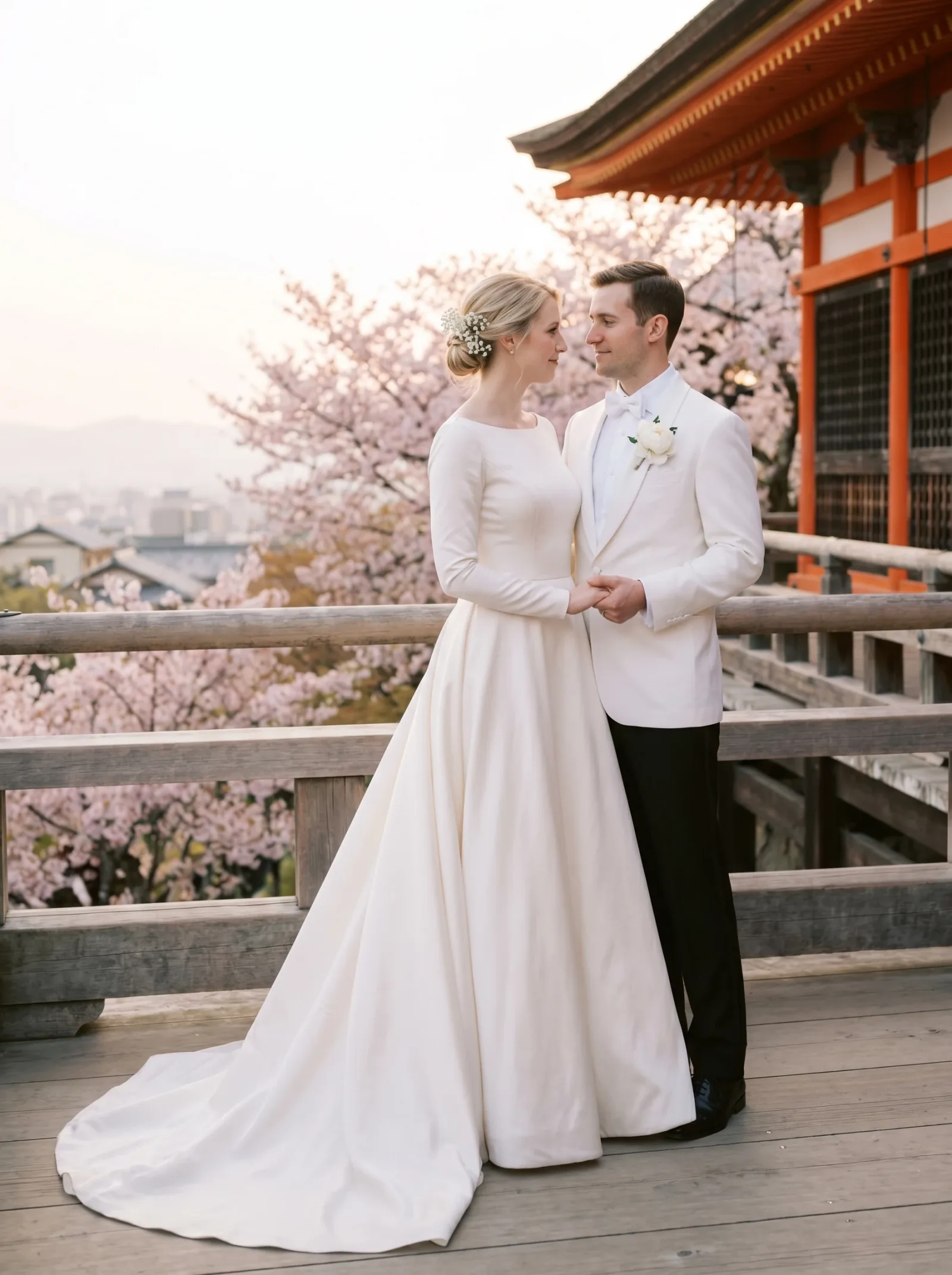 Kiyomizu temple in cherry blossom