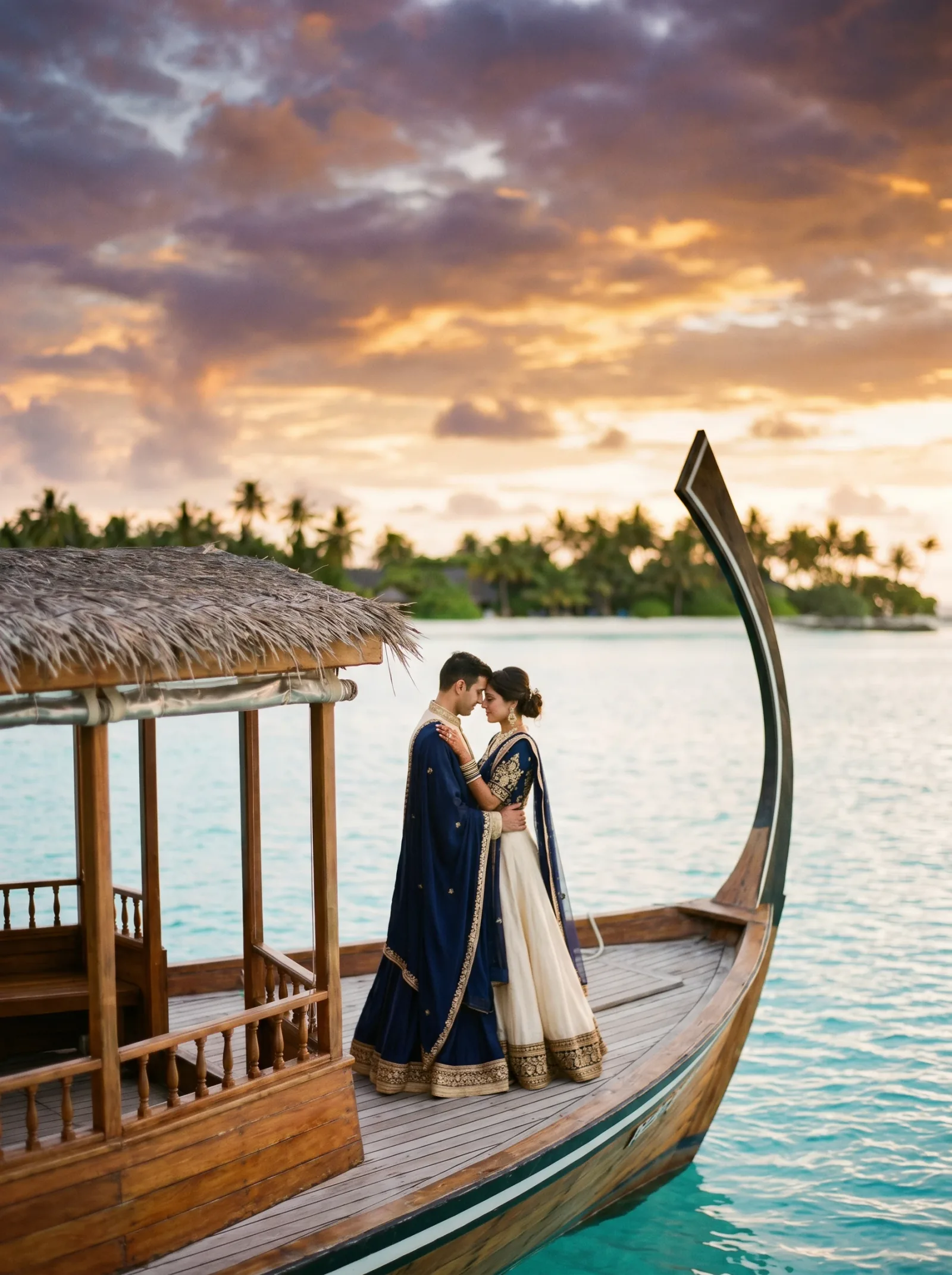Sunset dhoni boat