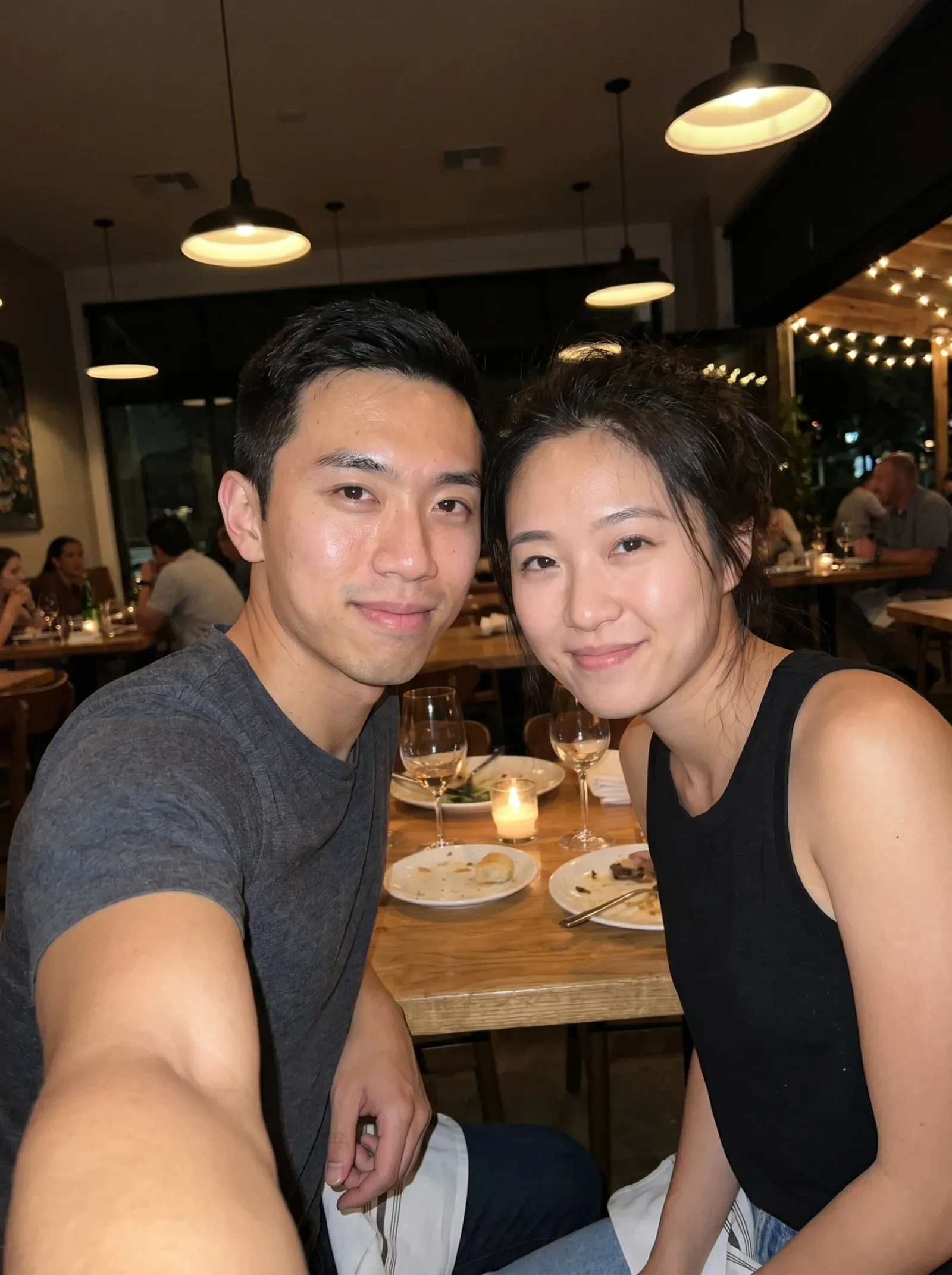 HK couple in Swiss Alps — original selfie